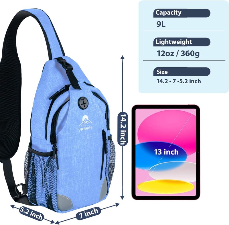 VPBAGE Store Structured Sling Backpack with Oversized Strap Pocket (Fits Power Bank) - Heavy Duty Water Resistant Crossbody Bag for Tech & Travel - Thick Padded Bottom Anti-Theft Daypack (Fits Tablet/Console) - Image 4